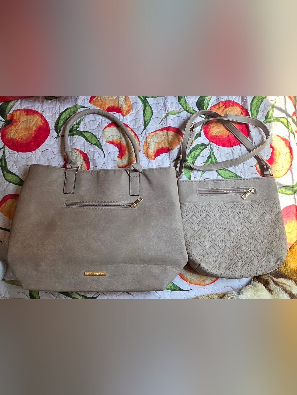 Stylish Taupe Tote and Crossbody Bag Set - Versatile Everyday Carry